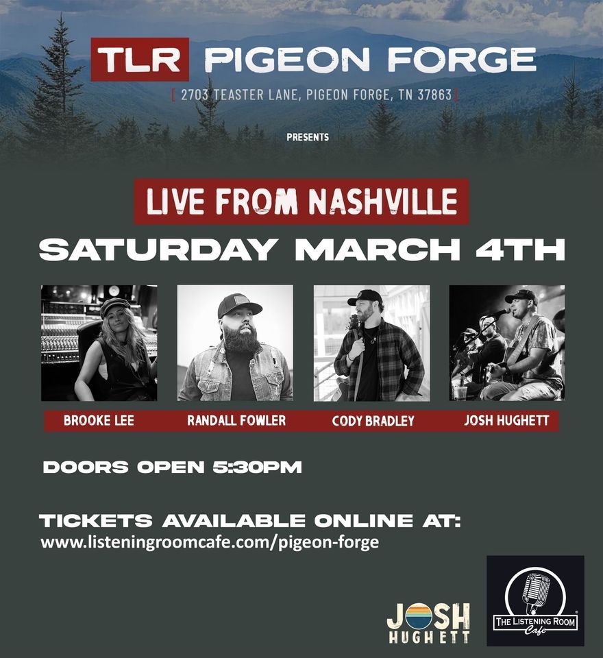 Listening Room Pigeon w/ Brooke Lee/Cody Bradley/Randall Fowler