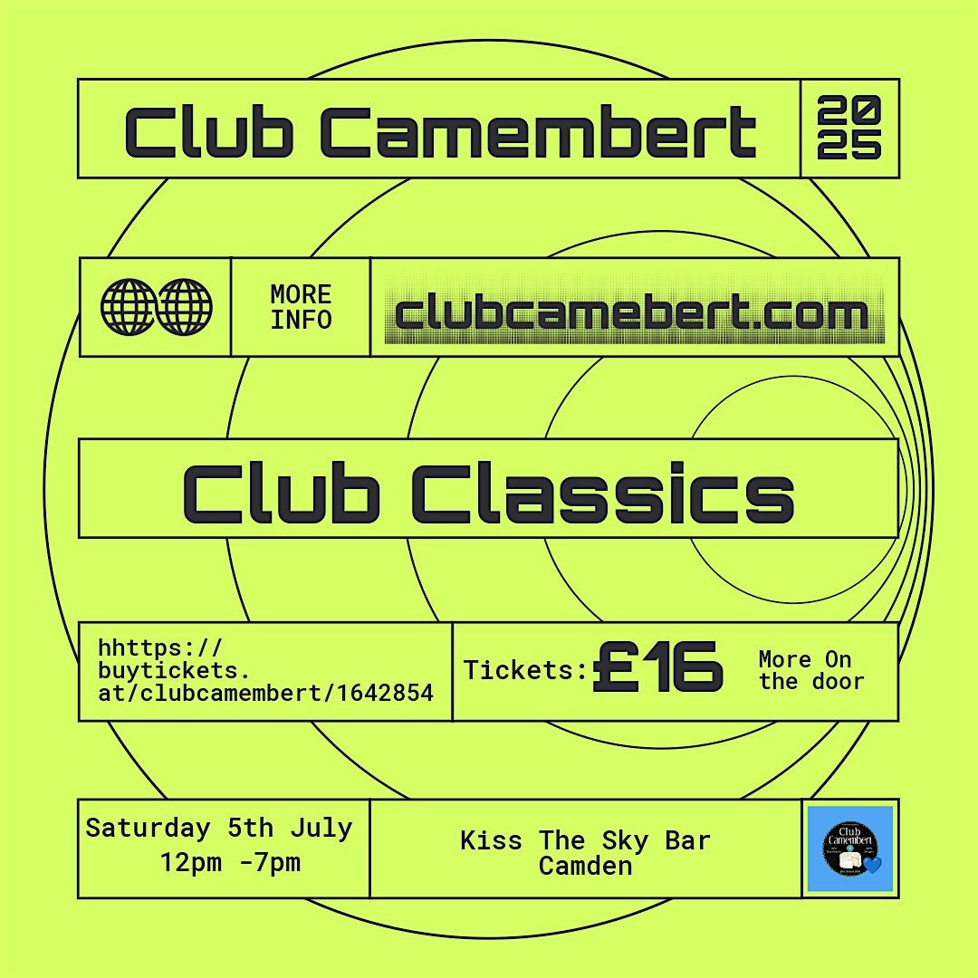 Afternoon Delight (Day Disco) - Club Classics With Club Camembert with Live, 30 August | Event in London | AllEvents