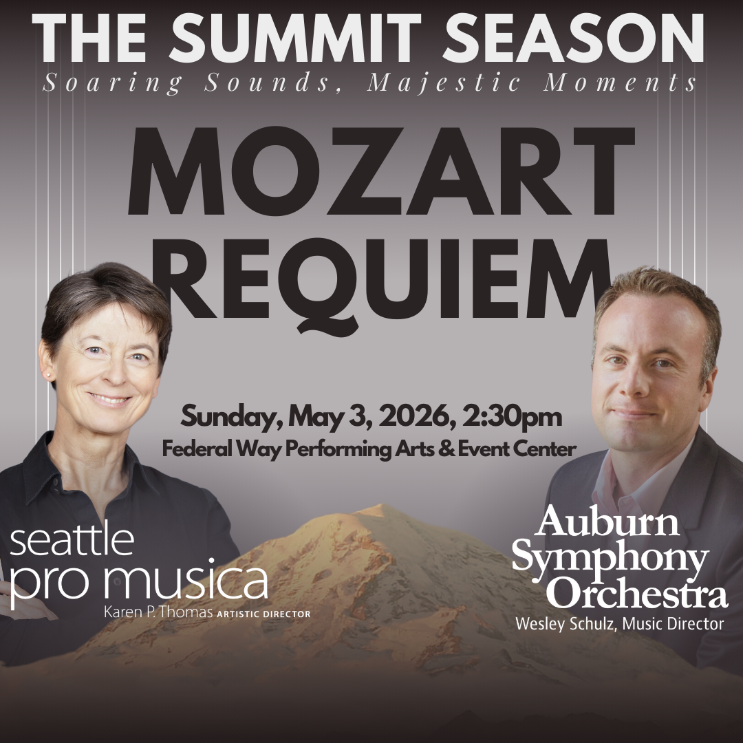 Auburn Symphony Orchestra - Mozart Requiem at Federal Way Performing Arts Center, 3 May | Event in Federal Way