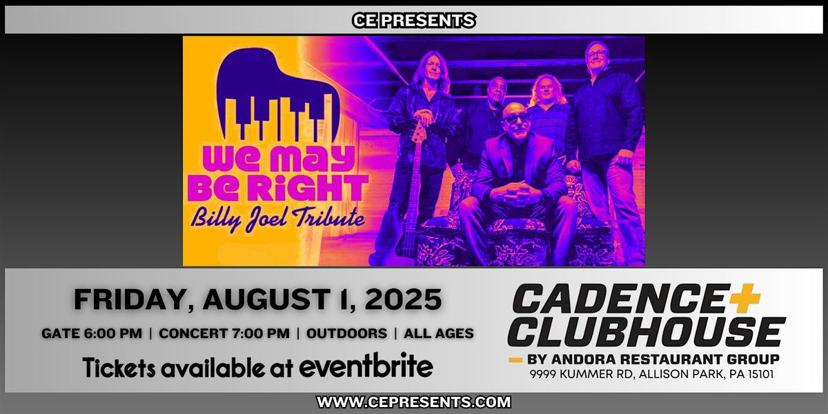 We May Be Right - Billy Joel Tribute, 1 August | Event in Allison Park | AllEvents