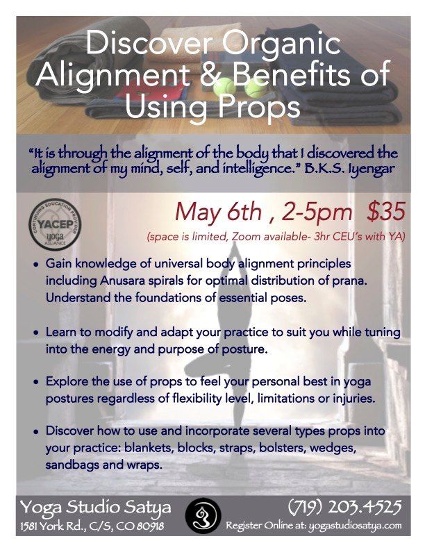 Prop Alignment Workshop Posture Breakdown Yoga Studio Satya Prop Alignment Workshop Posture Breakdown Yoga Studio Satya