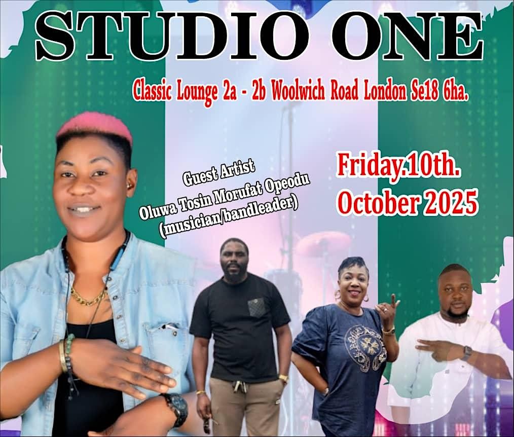 STUDIO ONE PRESENTS TOSIN ENIBA LIVE AT CLASSIC LOUNGE, 10 October | Event in London | AllEvents