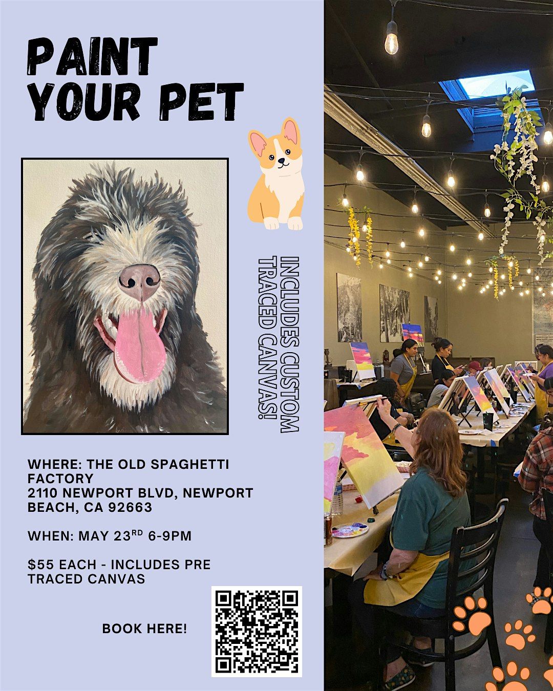Paint your Pet with Custom Traced Canvas!, 23 May | Event in Newport Beach | AllEvents