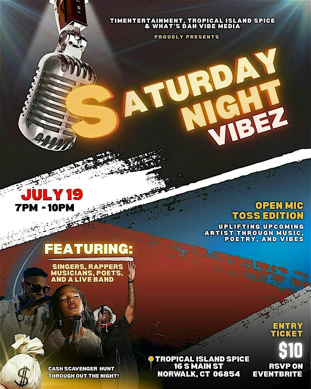 Saturday Night Vibez (Open Mic Toss Edition) | Event in Norwalk | AllEvents