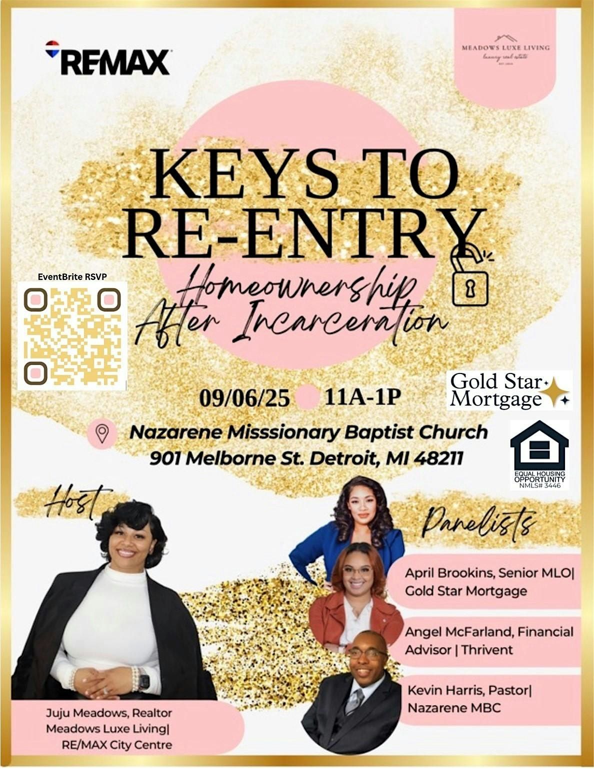 Keys to Re Entry! The Homeownership Action plan, 6 September | Event in Detroit | AllEvents