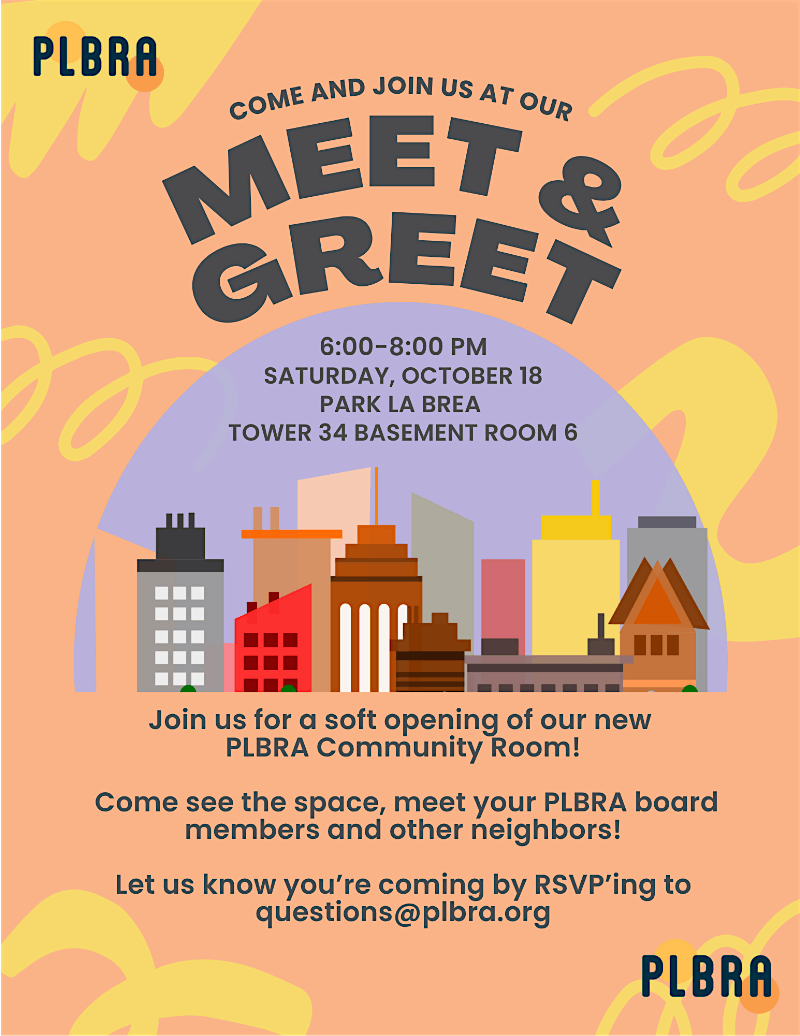 Join us for a soft opening of our new PLBRA Community Room!, 18 October | Event in Los Angeles | AllEvents