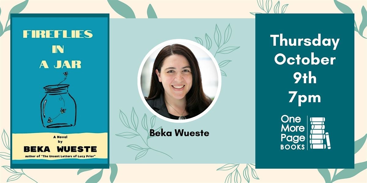 Celebrate the Release of FIREFLIES IN A JAR with Author Beka Wueste, 9 October | Event in Arlington | AllEvents