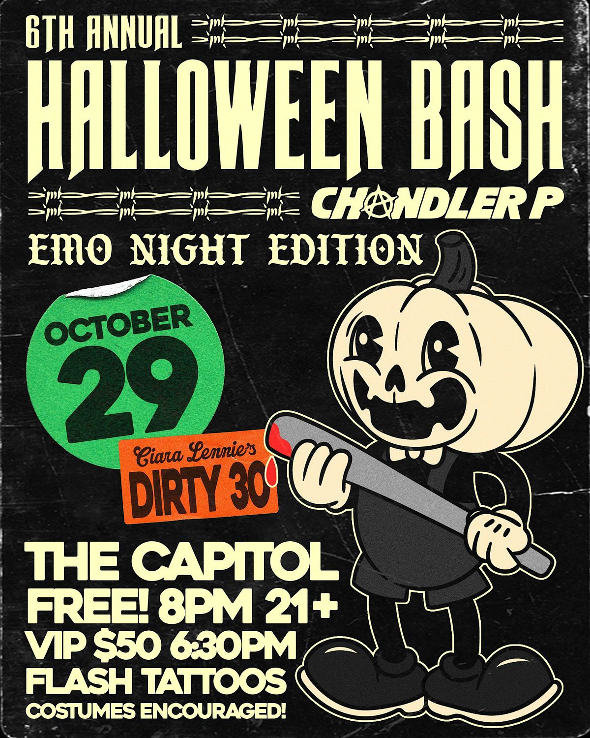 The Emo Night Halloween Bash with Chandler P, 29 October | Event in Bend | AllEvents