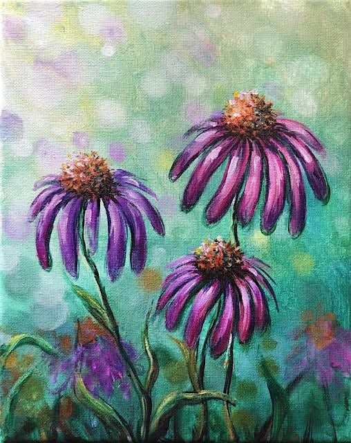 Coneflowers, a PAINT & SIP EVENT with Lisa, 11 July | Event in Littleton | AllEvents