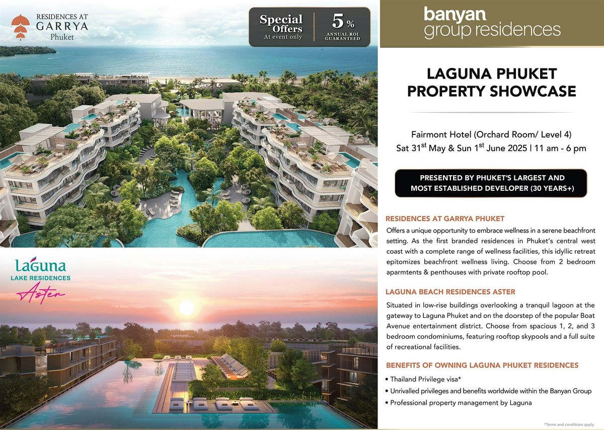 Don't Miss Laguna Phuket Exclusive Showcase at Fairmont, Singapore, 31 May | Event in Singapore | AllEvents