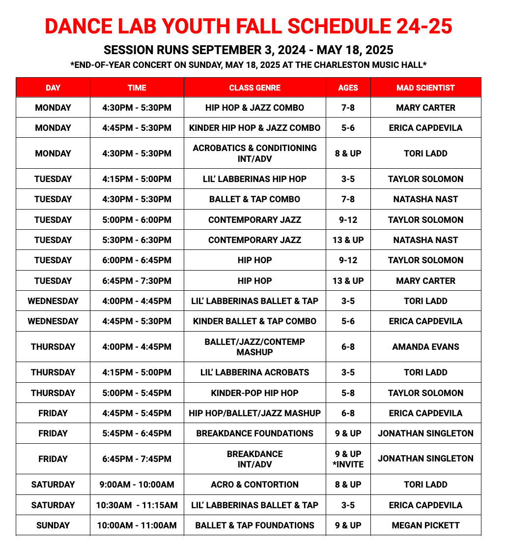 Dance Lab Charleston at Charleston Music Hall | Event in Charleston | AllEvents