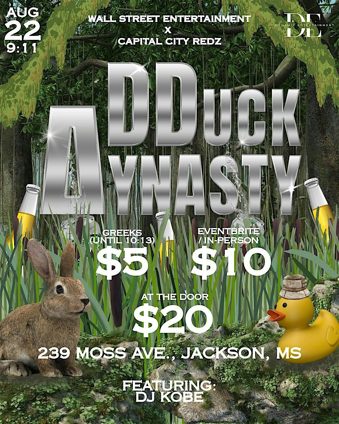DDUCK ΔYNASTY, 22 August | Event in Jackson | AllEvents