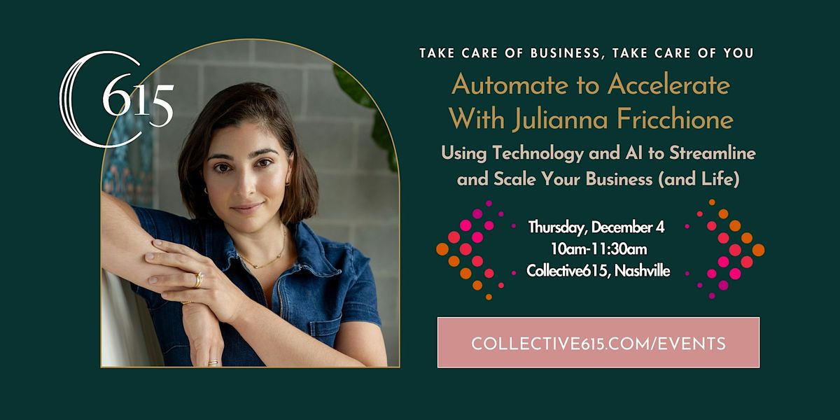 Automate to Accelerate: Using Tech and AI to Streamline and Scale, 4 December | Event in Nashville | AllEvents