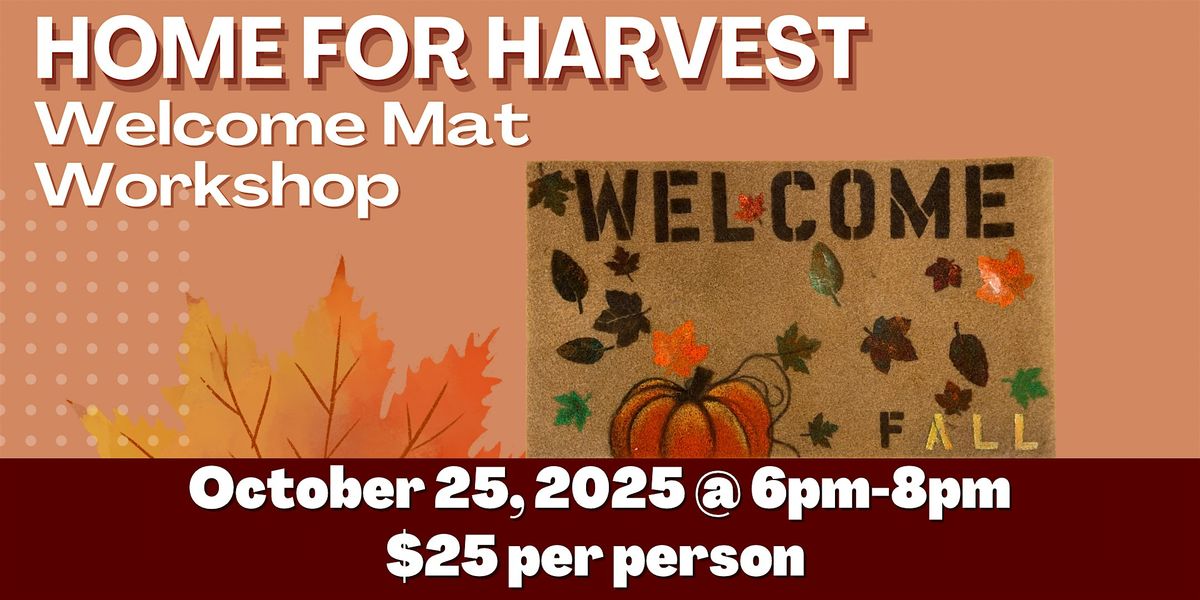 Home For Harvest: Welcome Mat Workshop, 25 October | Event in Pittsburgh | AllEvents