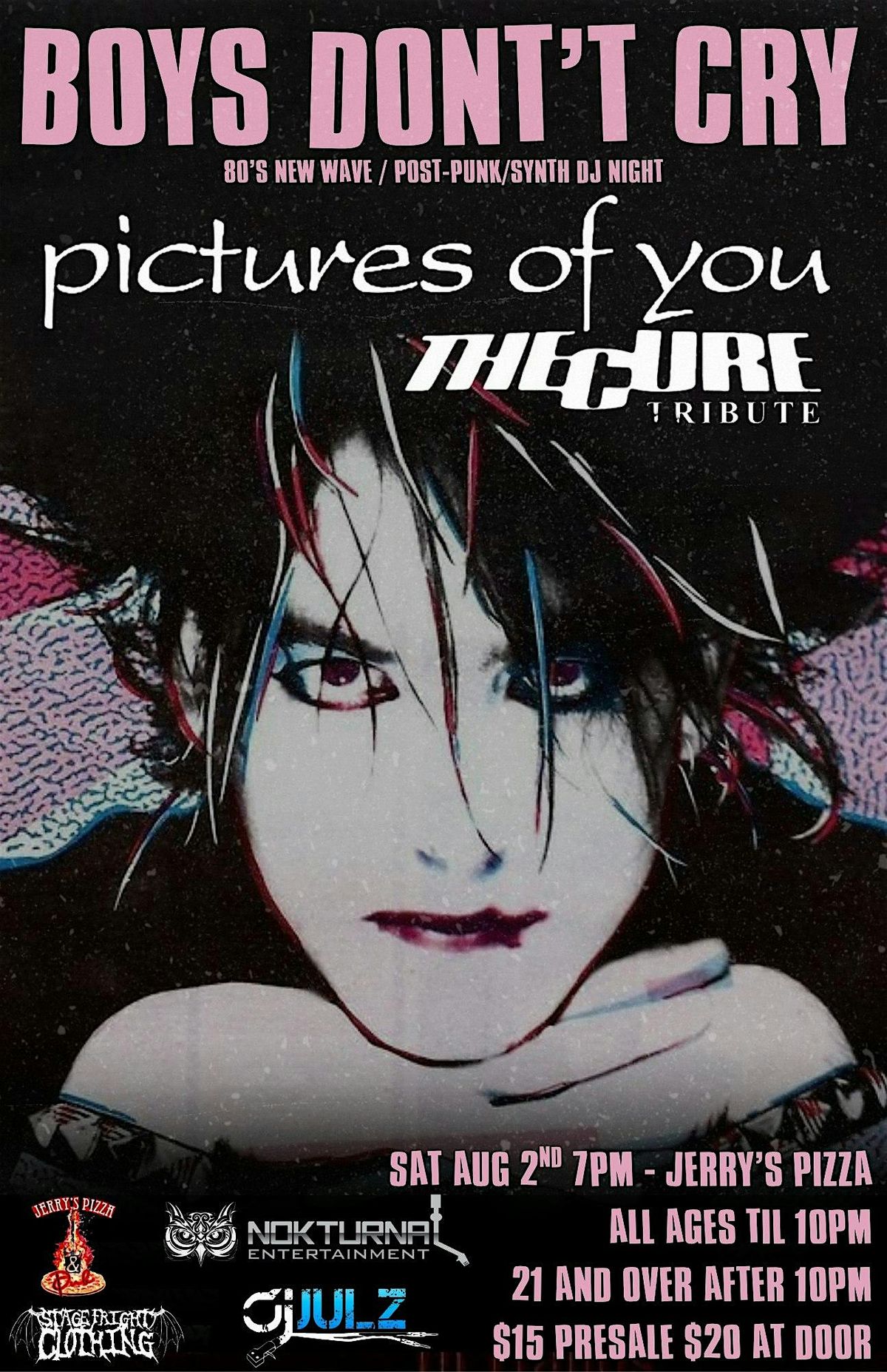 Boys Don’t Cry: The Cure tribute & 80s new wave dj night, 2 August | Event in Bakersfield | AllEvents