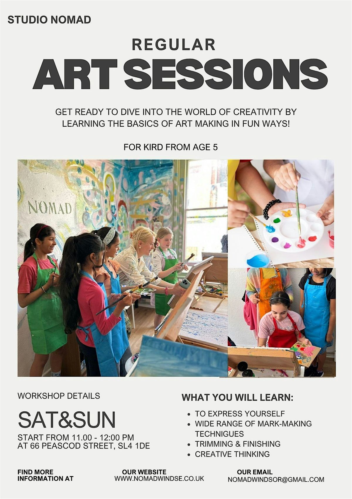 Weekend Kids Art Club by Nomad Art Studio, 18 October | Event in Windsor | AllEvents