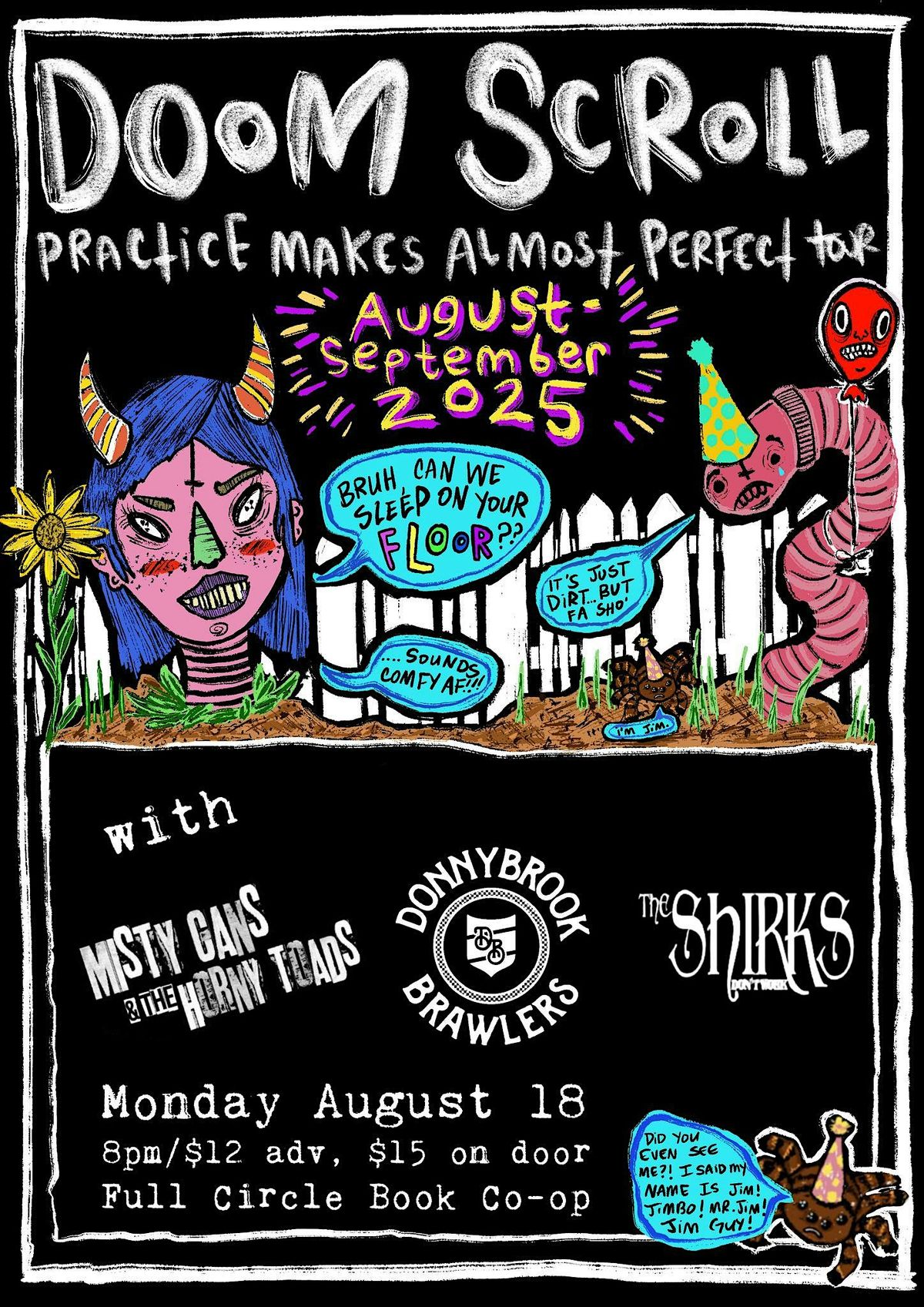 Doom Scroll/Misty Cans and the Horny Toads/Donnybrook Brawlers/The Shirks, 18 August | Event in Sioux Falls