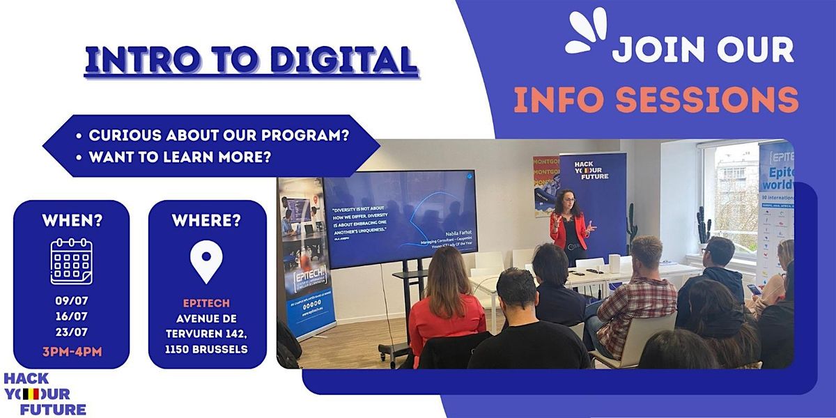 Intro to Digital - Info session, 9 July | Event in Bruxelles | AllEvents