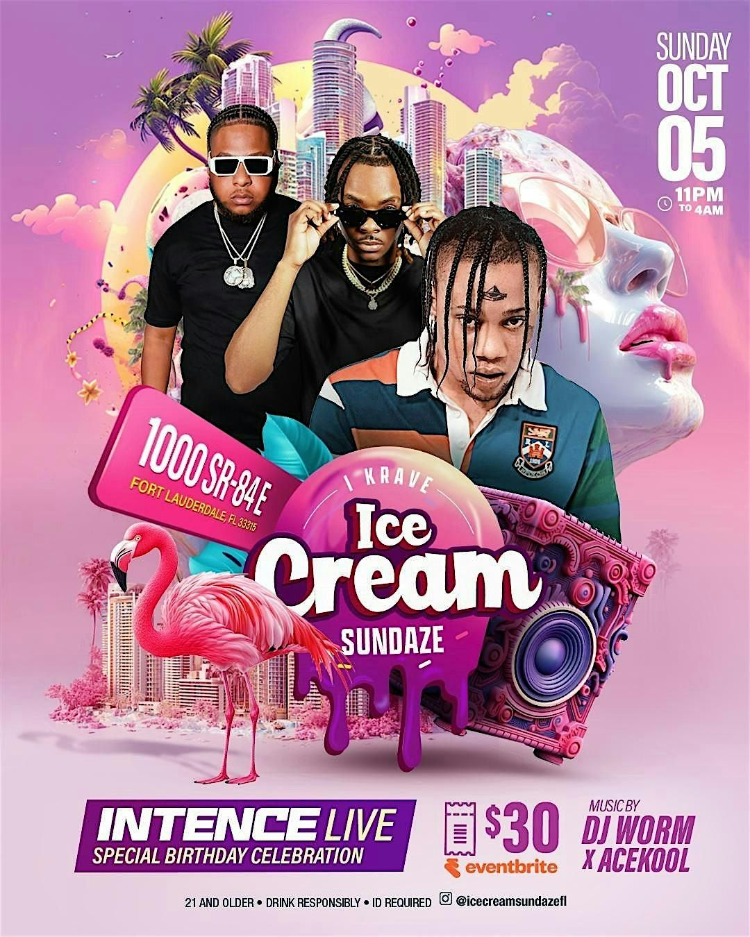 INTENCE LIVE INSIDE ICECREAM SUNDAZE | Event in Fort Lauderdale | AllEvents