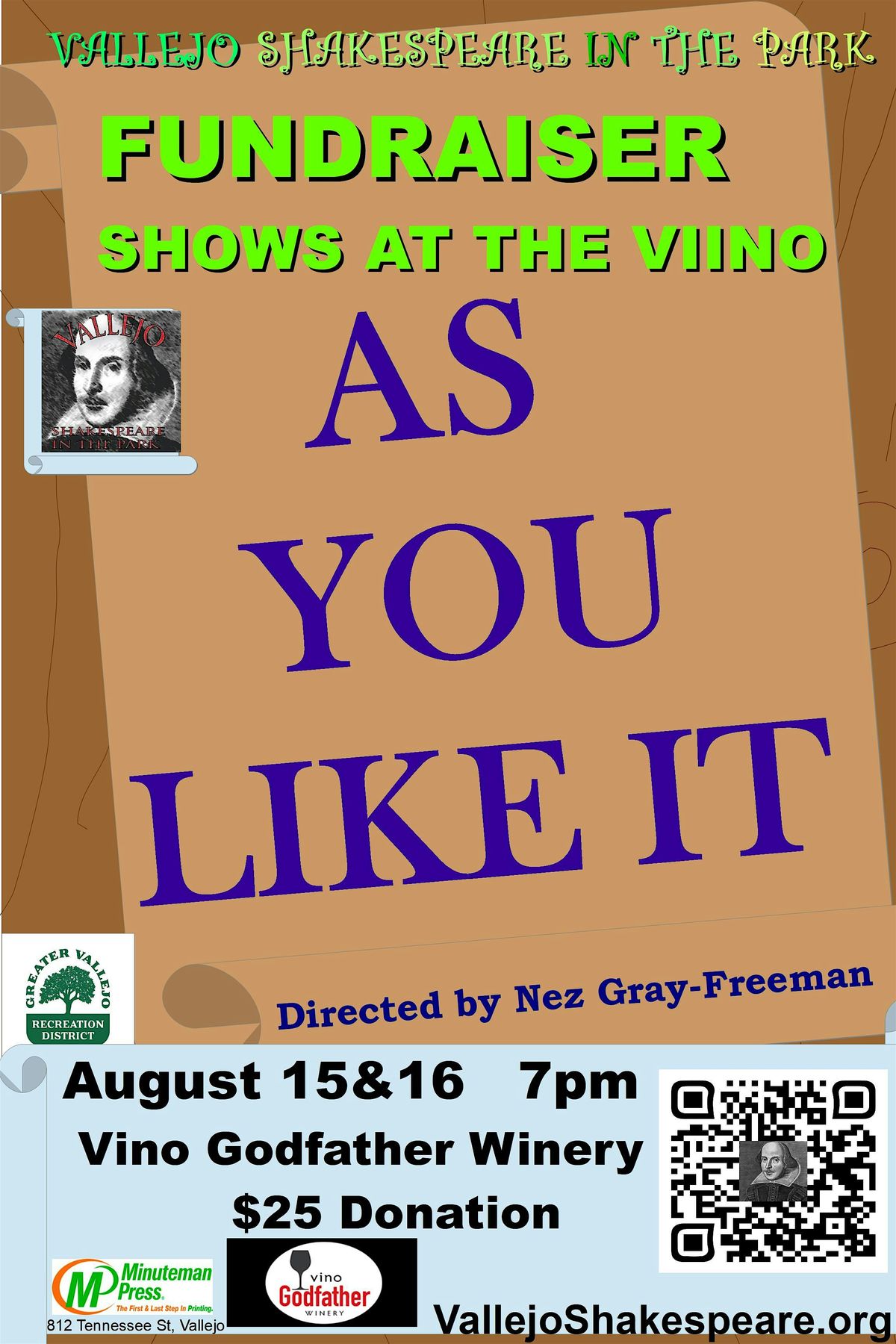 As You Like It, 15 August | Event in Vallejo | AllEvents