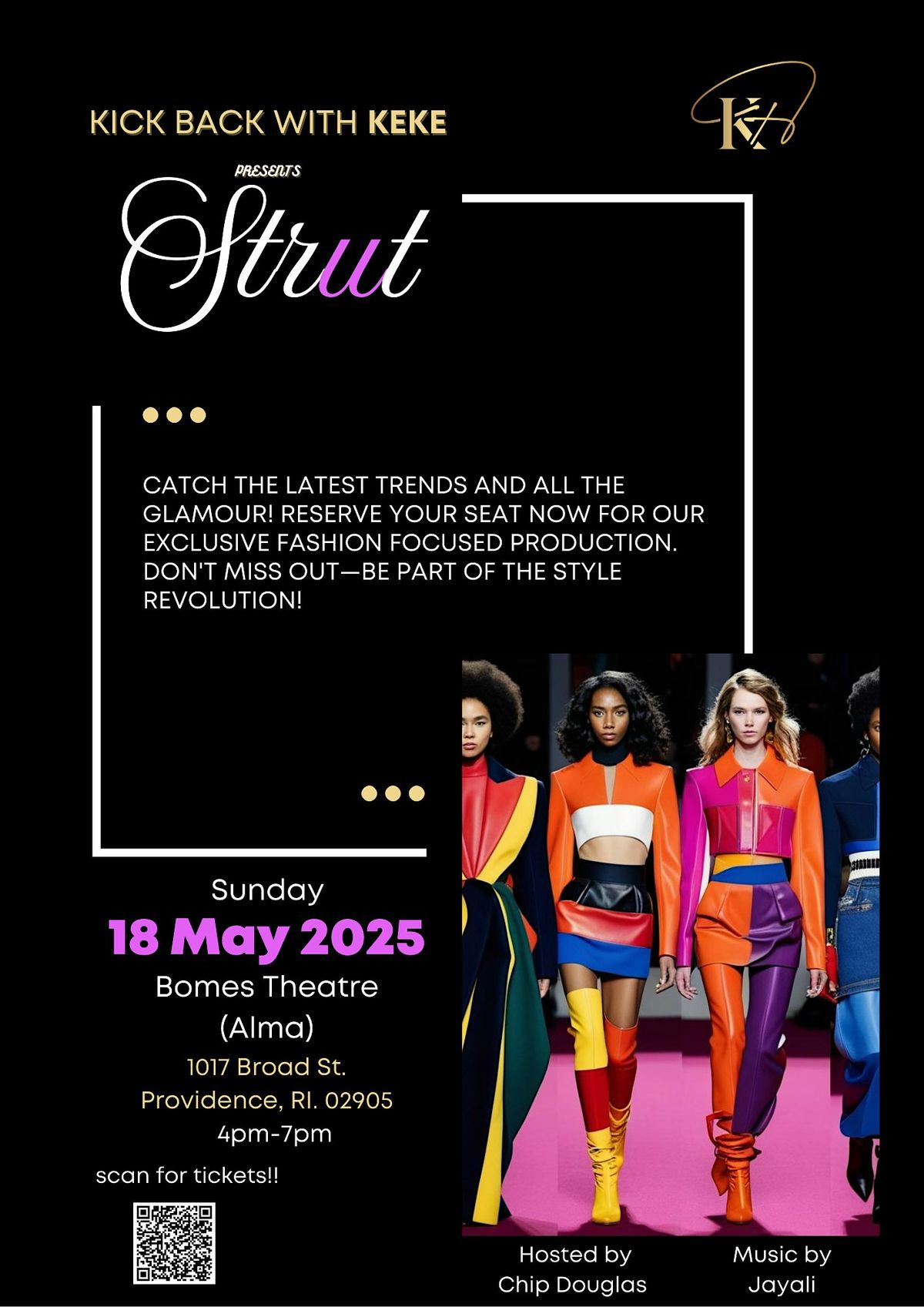 Kick Back With Keke presents Strut, 18 May | Event in Providence | AllEvents
