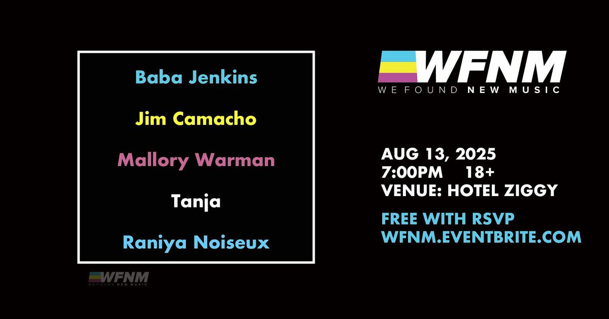 Baba Jenkins,   Jim Camacho,  Mallory Warman,   Tanja,  Raniya Noiseux, 13 August | Event in West Hollywood