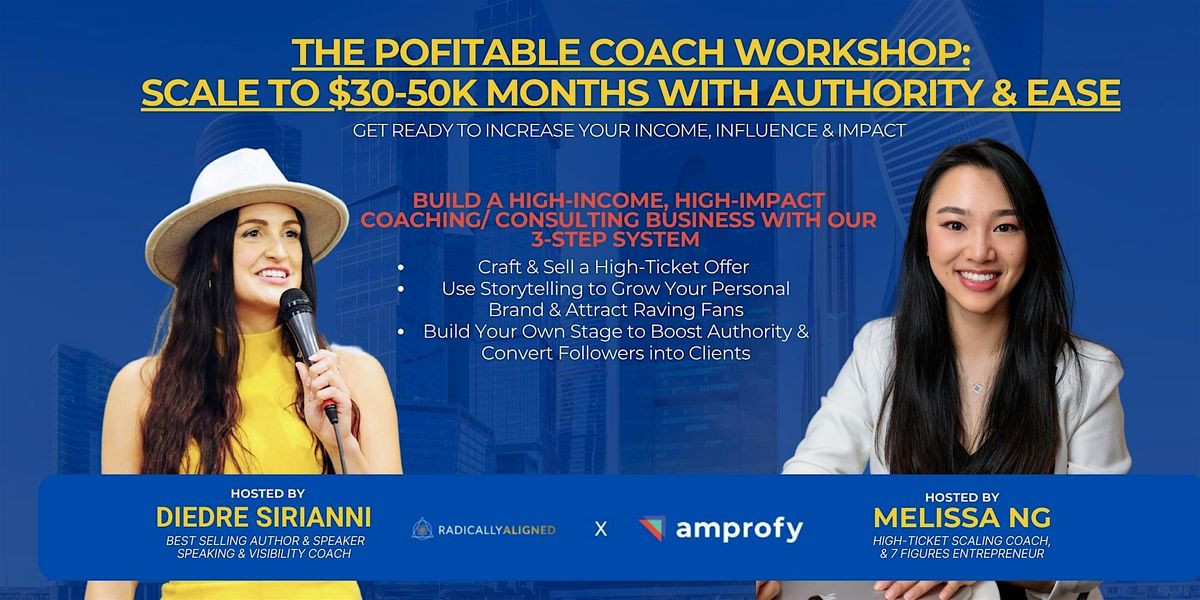 THE PROFITABLE COACH WORKSHOP: SCALE TO $30-50K MONTHS WITH AUTHORITY &EASE, 24 June | Event in Richmond