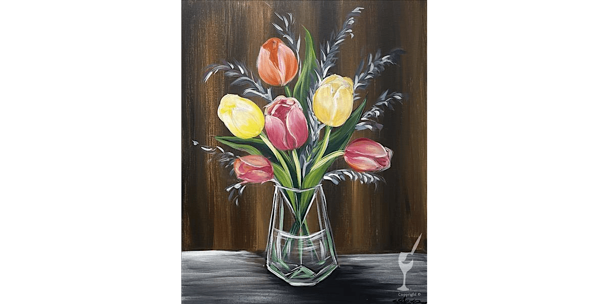Vase of Colorful Blooms - Paint and Sip in Houston | Classpop!™, 21 August | Event in Houston | AllEvents