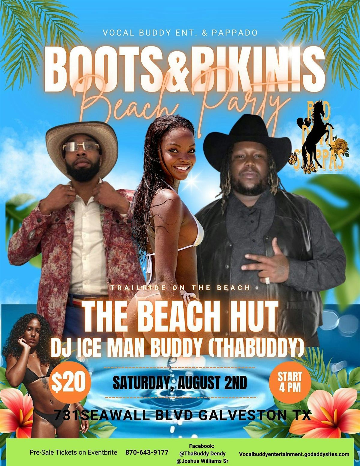 Boots & Bikinis Beach Party, 2 August | Event in Galveston | AllEvents