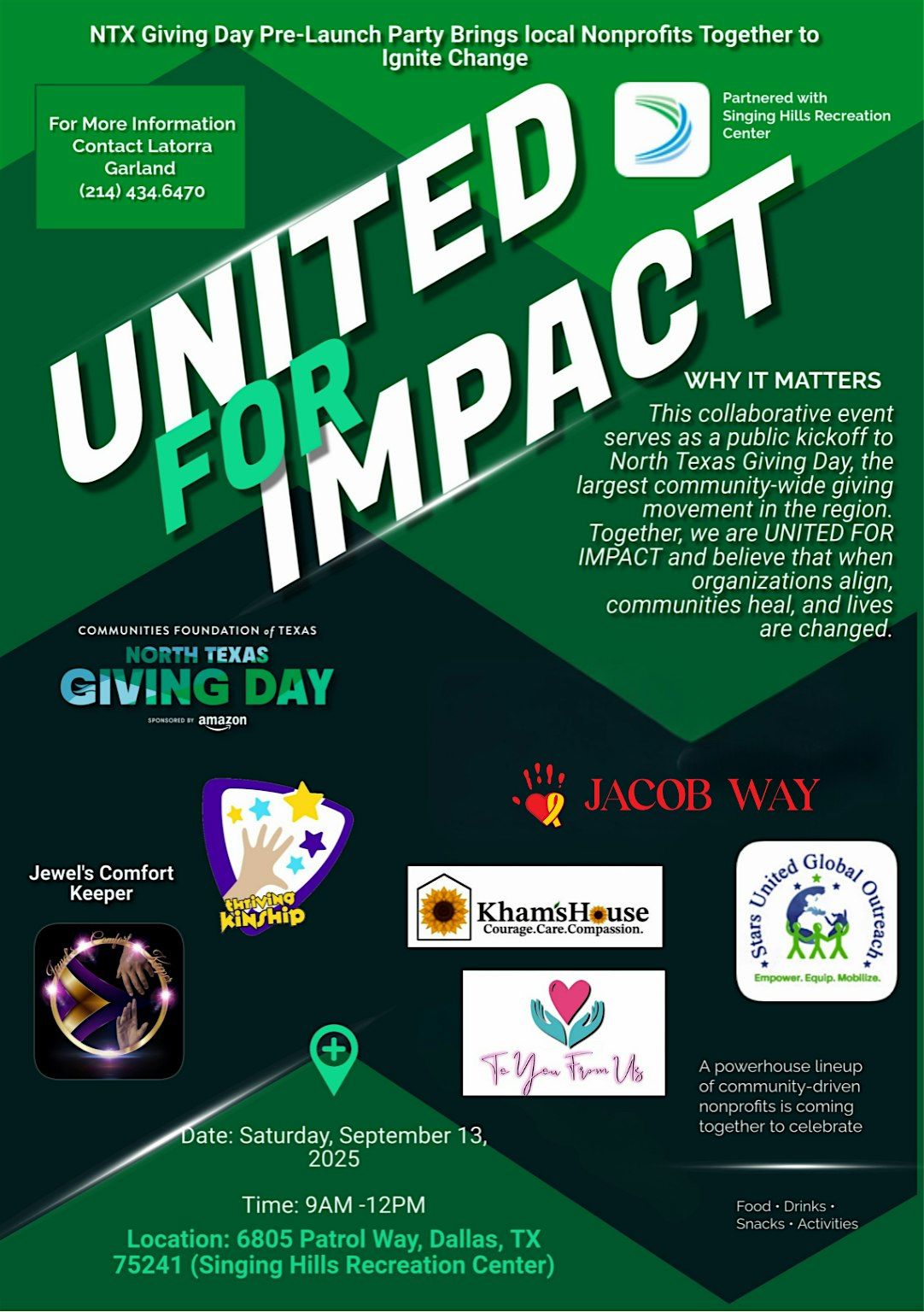 United for Impact-NTX Giving Day Pre-Launch Kickoff Party, 13 September | Event in Dallas | AllEvents