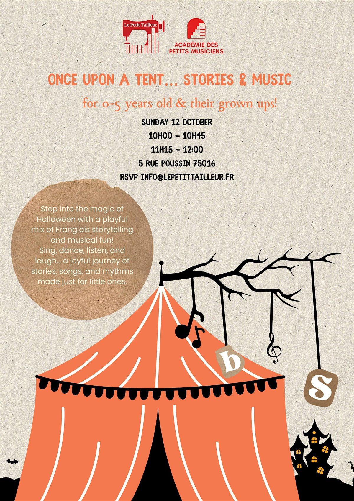 Once Upon a Tent Stories & Music for 0-5 yrs old & Their Grown Ups!, 12 October | Event in Paris | AllEvents