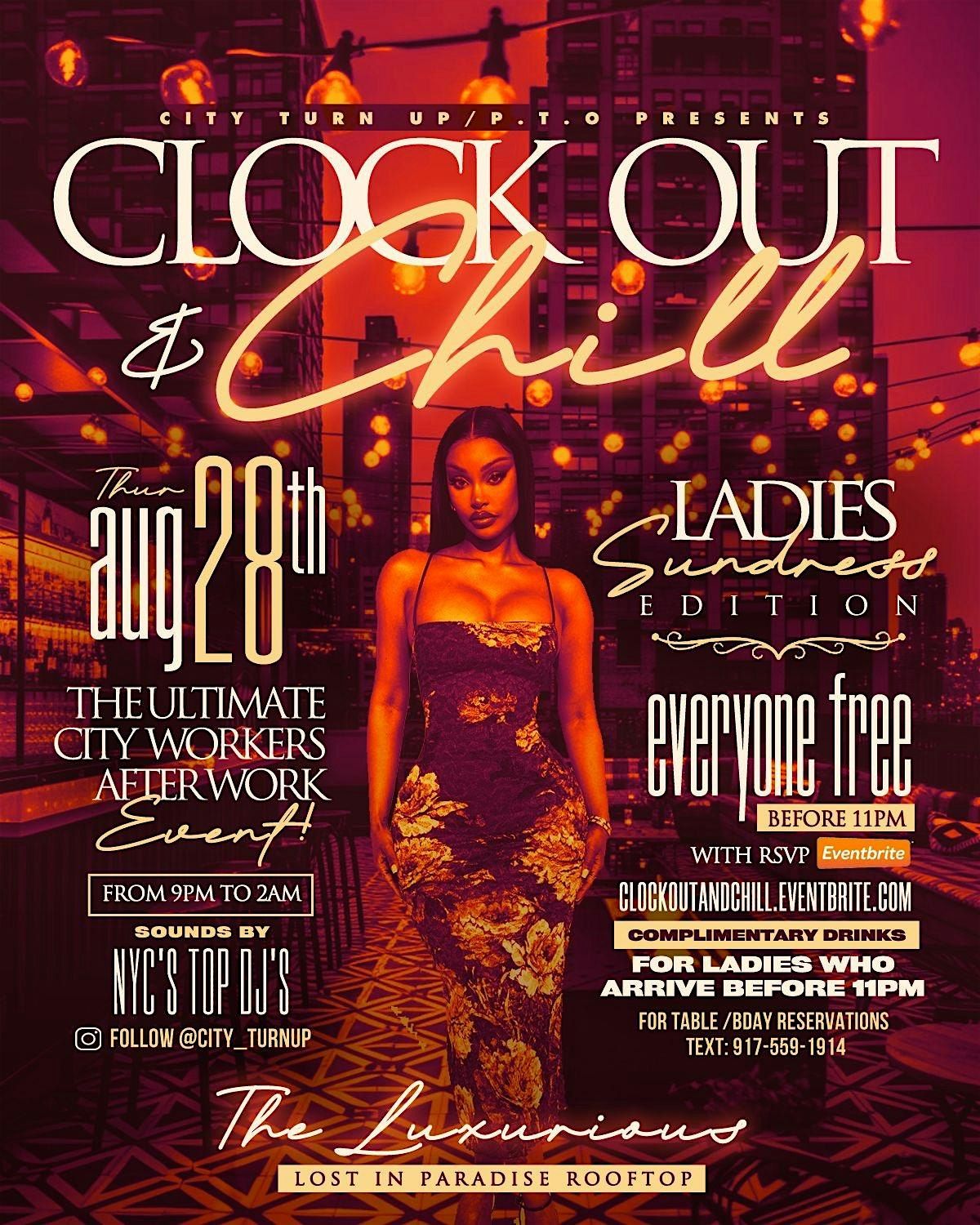 “CLOCK OUT & CHILL” AFTER WORK, 28 August | Event in Queens | AllEvents