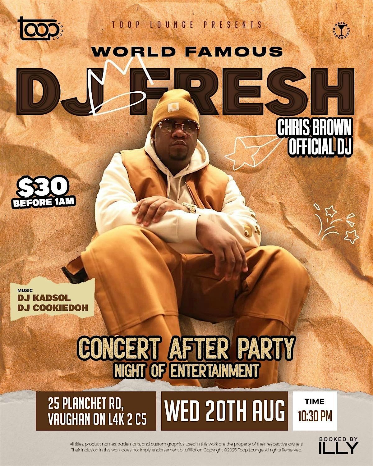 Night Of Entertainment (Chris Brown Official Dj), 20 August | Event in Vaughan | AllEvents