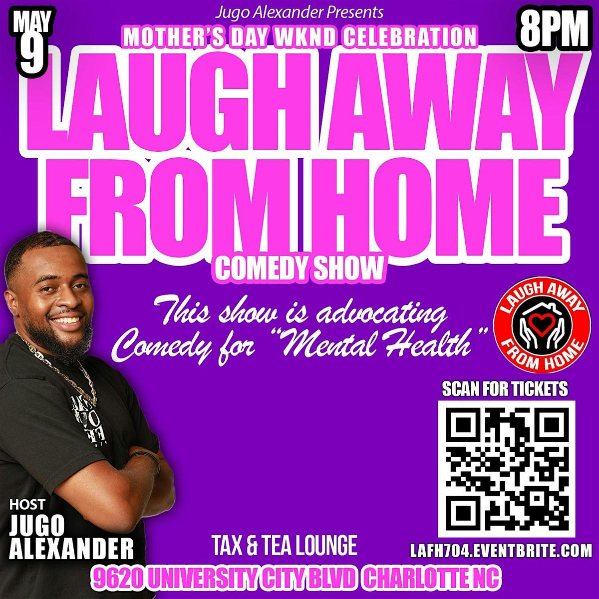 LAUGH AWAY FROM HOME: CHARLOTTE MOTHERS DAY WKND, 9 May | Event in Greensboro | AllEvents