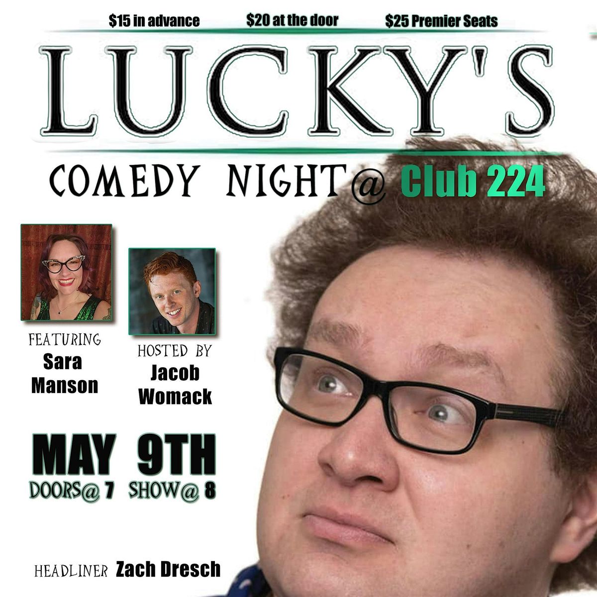 Zach Dresch Comedy LIVE @ Luckys, 9 May | Event in Sioux Falls | AllEvents