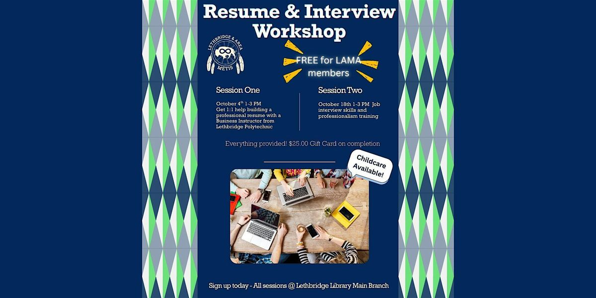 Resume Building and Professionalism Workshop, 4 October | Event in Lethbridge | AllEvents