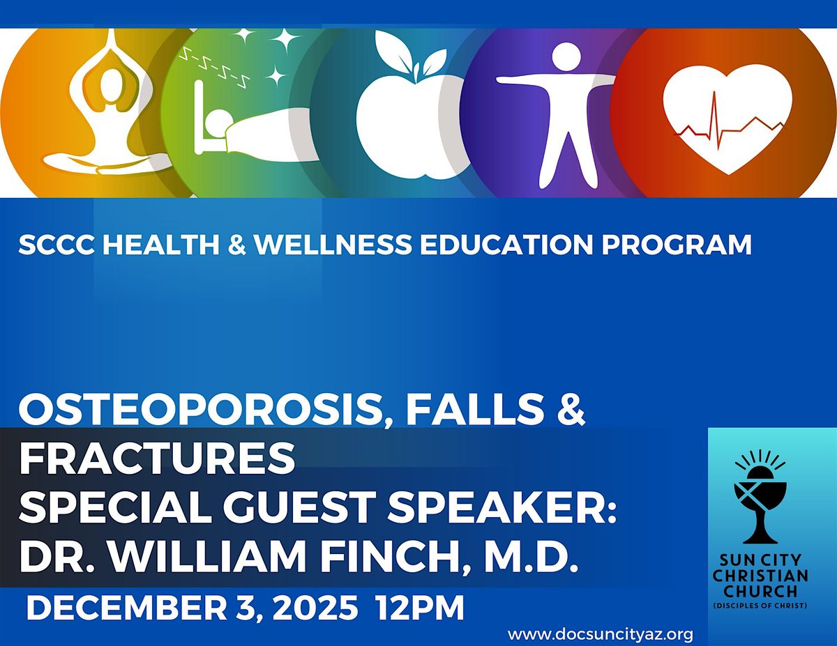 Osteoporosis, Falls and Fractures, 3 December | Event in Sun City | AllEvents