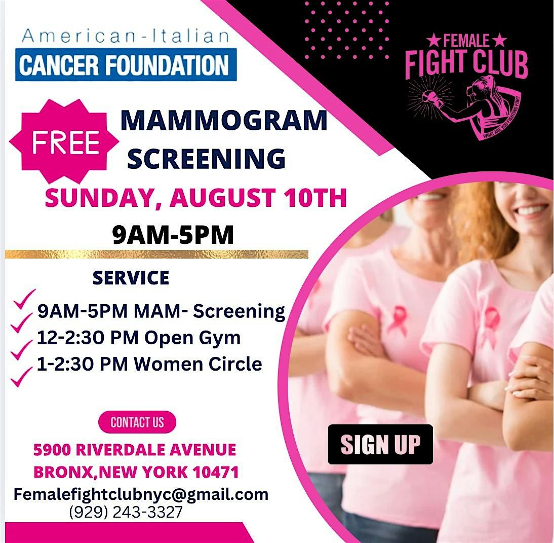 Free mammogram Screening, 10 August | Event in The Bronx | AllEvents