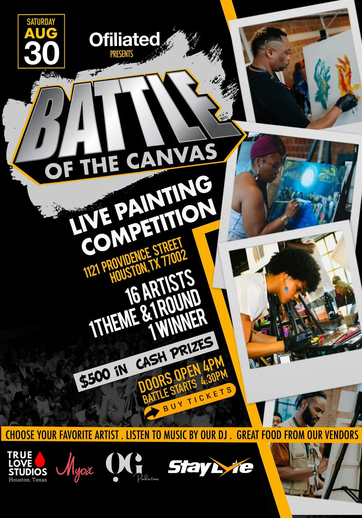 BATTLE OF THE CANVAS, 30 August | Event in Houston | AllEvents