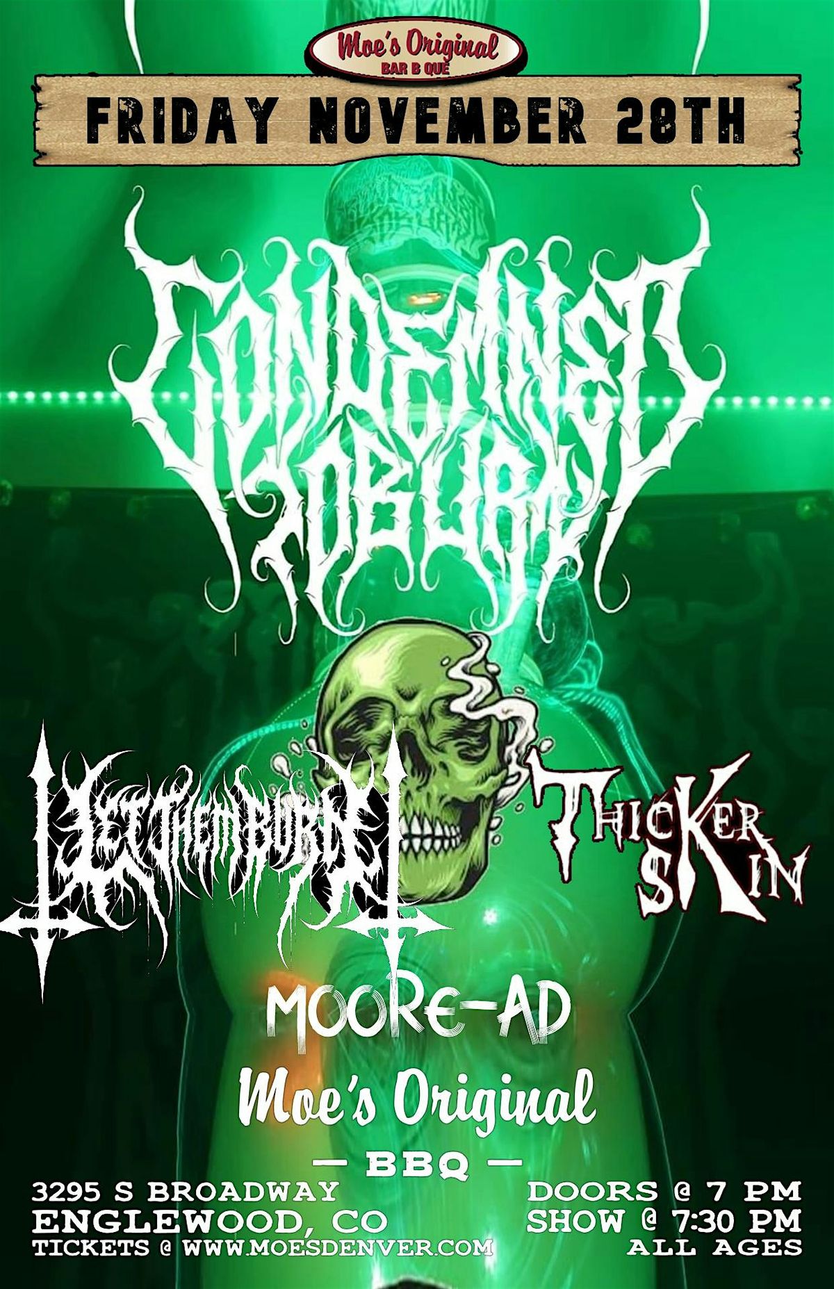 Condemned To Burn w/ Let Them Burn + Thicker Skin + Moore-AD, 28 November | Event in Englewood | AllEvents