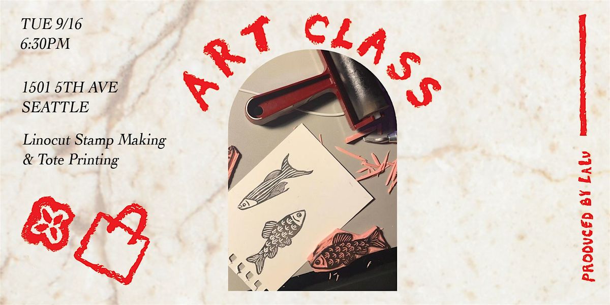 LALU ART CLASS | Linocut Stamp Making & Tote Printing, 16 September | Event in Seattle | AllEvents