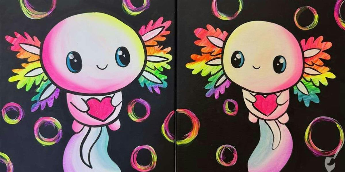 Adorable and Cute Axolotl - Paint and Sip by Classpop!™, 27 June | Event in San Antonio | AllEvents