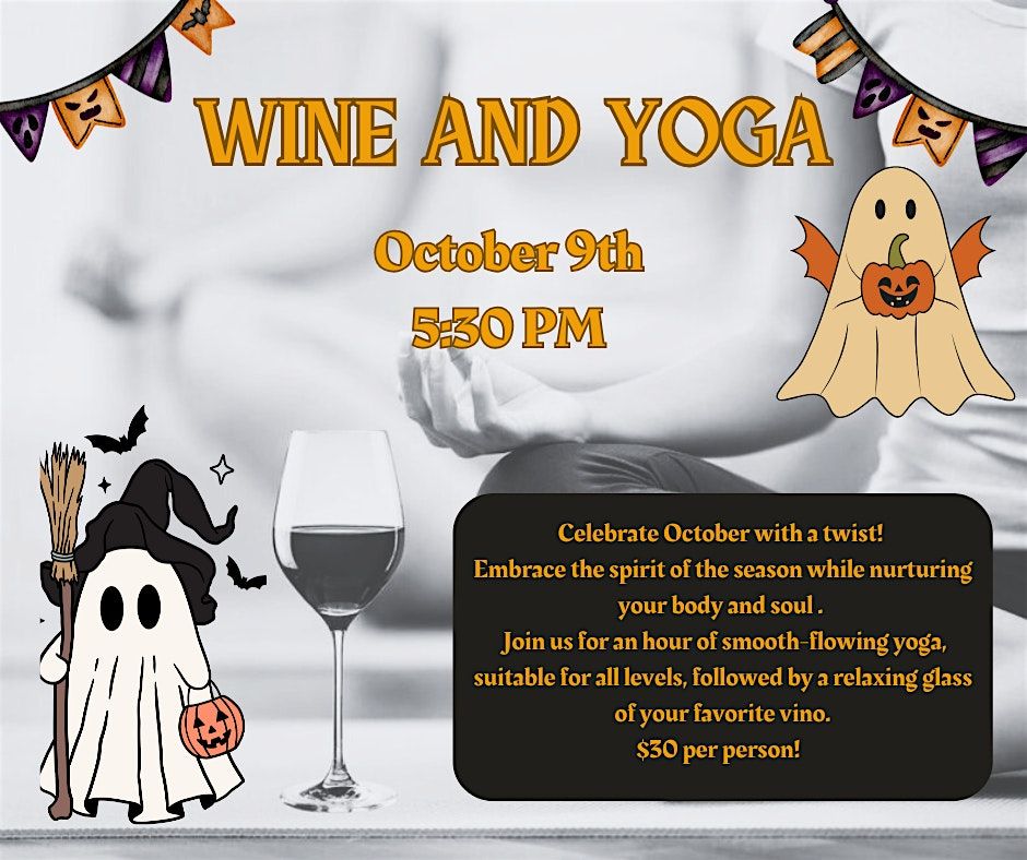 October Wine and Yoga, 9 October | Event in Minooka | AllEvents