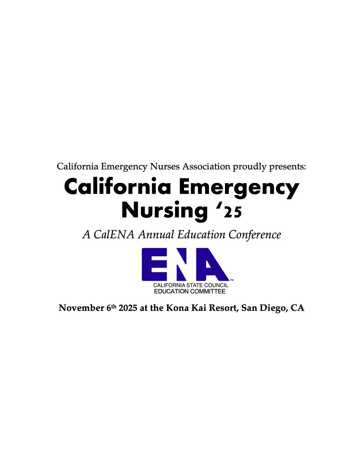 California Emergency Nursing '25, 6 November | Event in San Diego | AllEvents