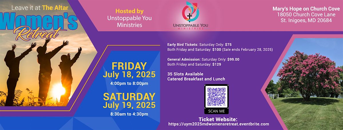 2nd Annual Leave It At The Altar Women's Retreat hosted by UYM, Inc., 18 July | Event in Saint Inigoes | AllEvents