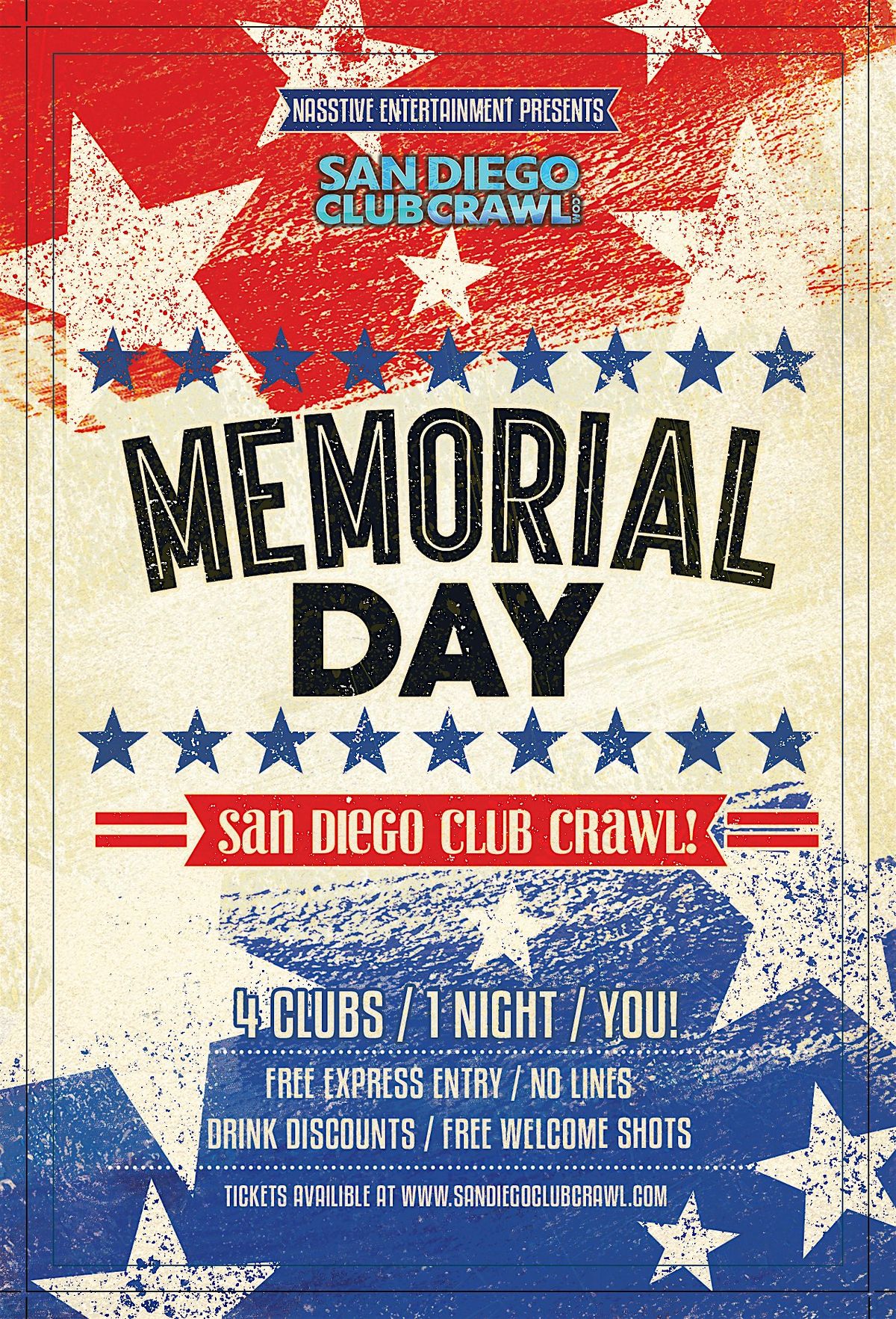 MEMORIAL DAY Bar and Club Crawl San Diego - Saturday, May 24th!, 24 May | Event in San Diego | AllEvents