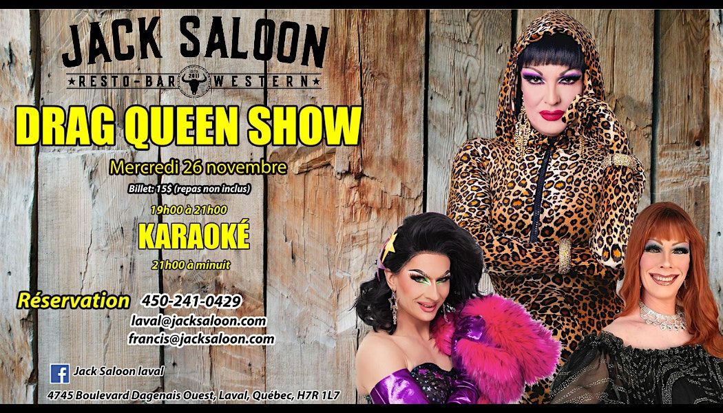 Show de Drag Queen, 26 November | Event in Laval | AllEvents