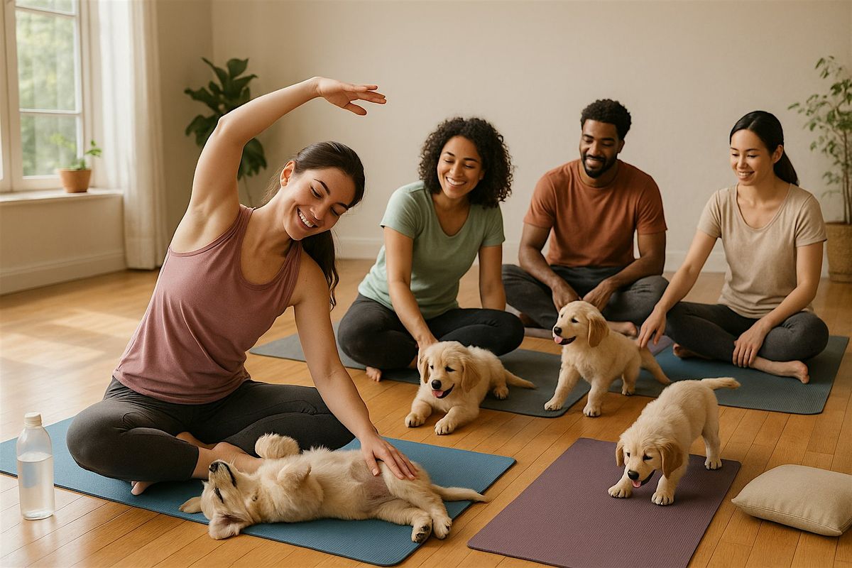 Puppy Yoga with Golden Retrievers- June 1st, 1 June | Event in Calgary | AllEvents