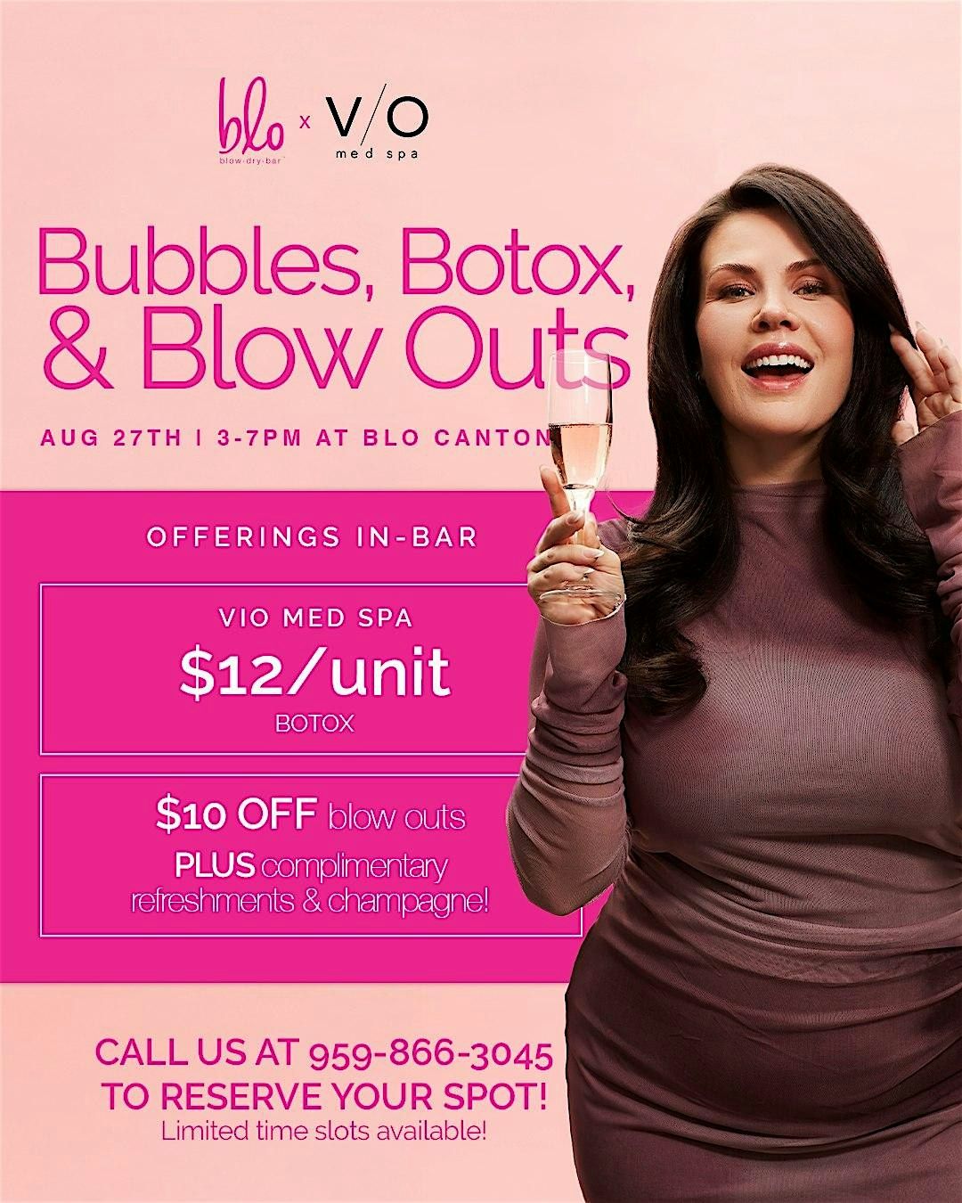 Bubbles, Botox, & Blowouts, 27 August | Event in Canton | AllEvents