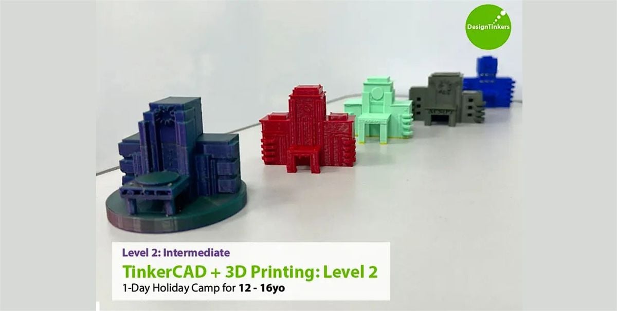 Level 2: Intermediate TinkerCAD + 3D Printing: 12-16yo, 7 November | Event in Queenstown | AllEvents